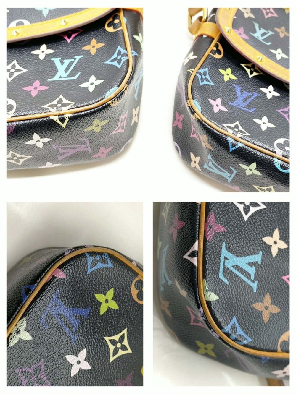 Authentic Louis Vuitton Multicolor Monogram Sologne Bag Black Crossbody - Picture 7 of 16